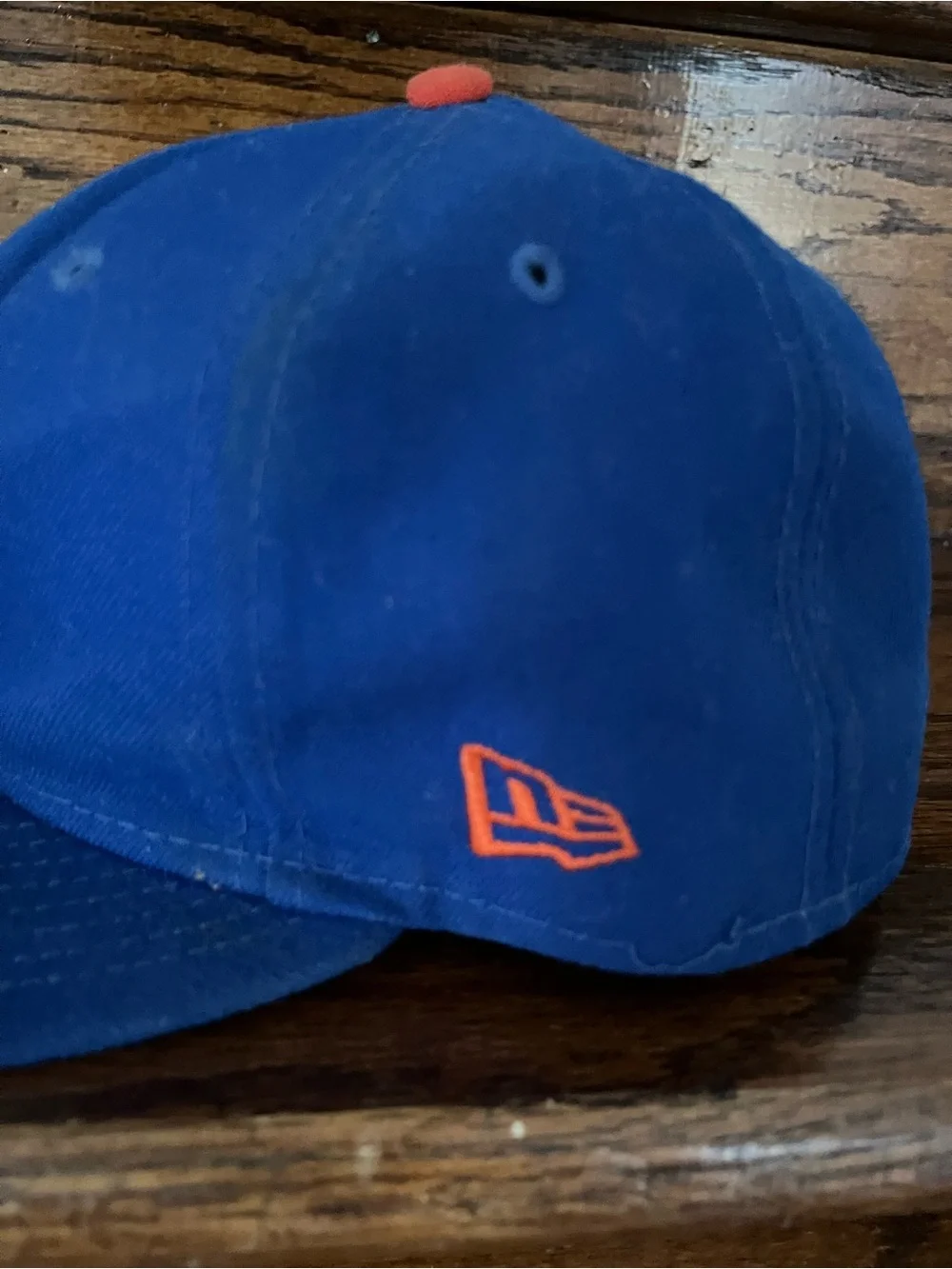 New Era Mets Fitted Cap - Blue with Orange Logo